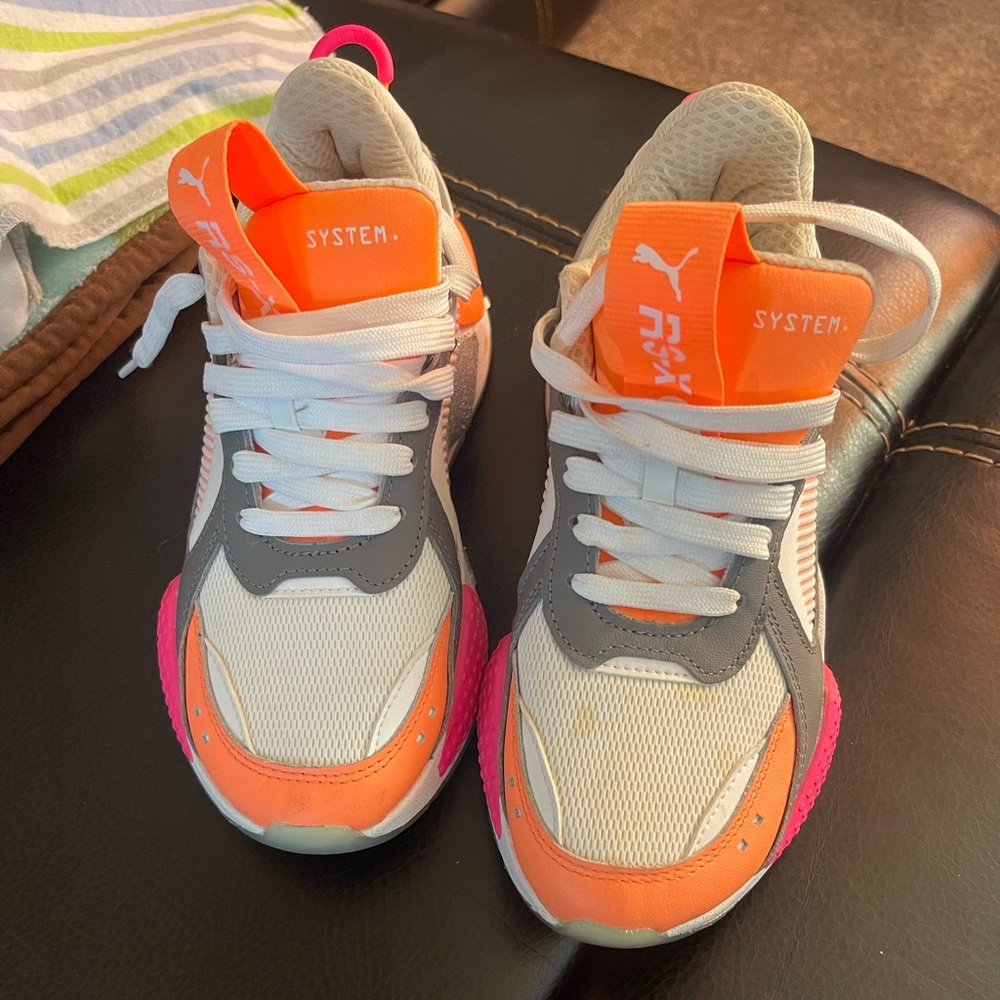 Puma ,orange & white Colors